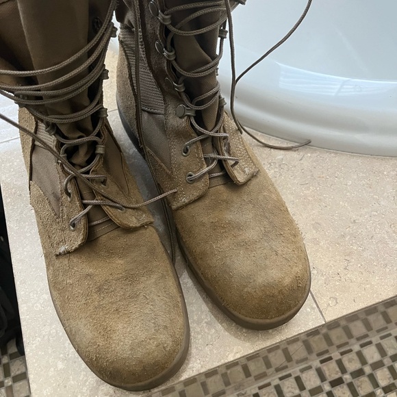 McRae Mens Military Combat Boots Coyote Tan Hot Weather Size 9.5R - Picture 2 of 4
